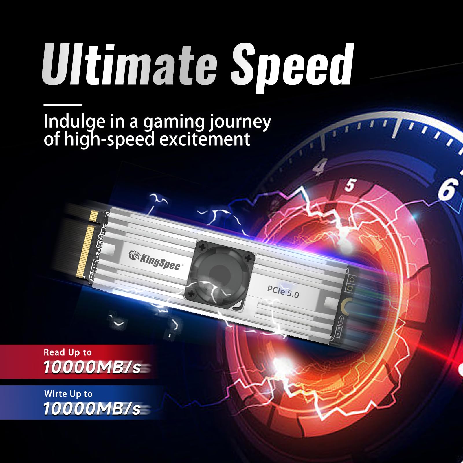 Amazon | KingSpec SSD 1TB M.2 NVMe 2280 PCIe Gen 5.0 最大読取速度